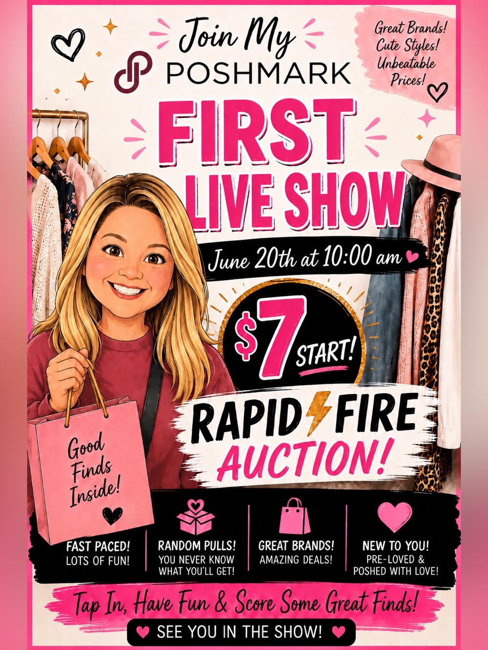 Please join me at my very first Live Show!